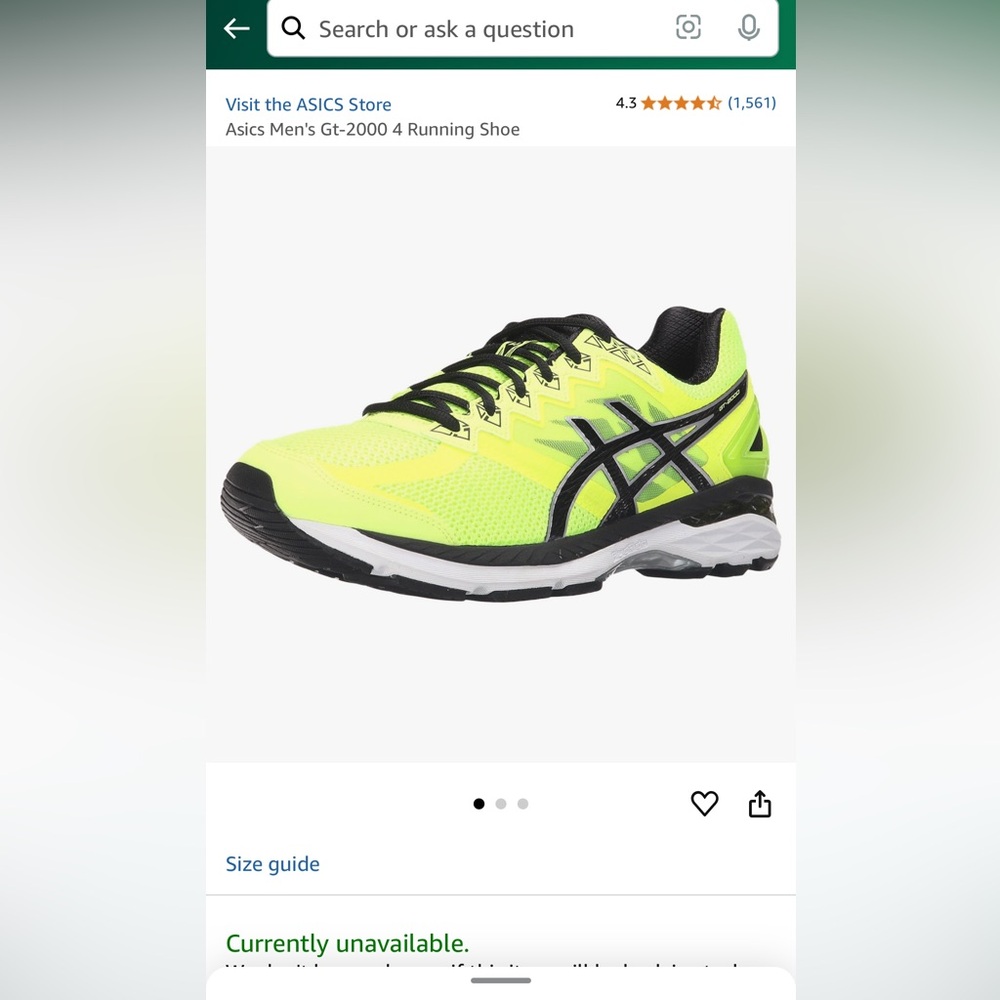 Final Price Drop Asics GT-2000 Fluorescent Yellow Running Shoes - Picture 13 of 13